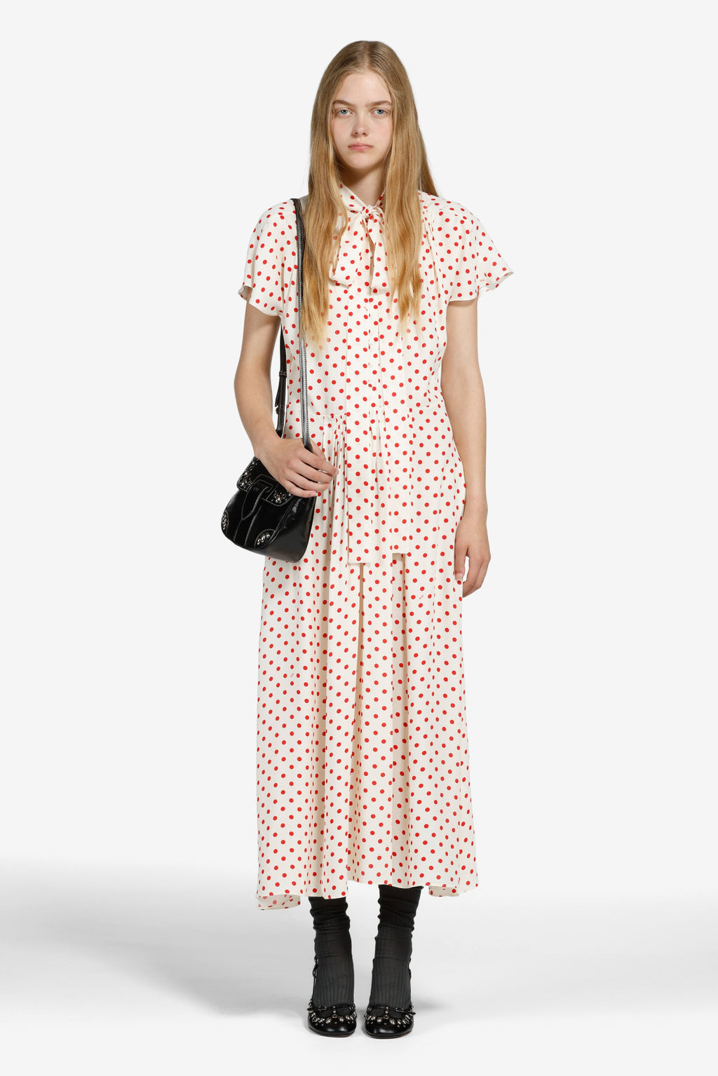 Polka dot maxi dress