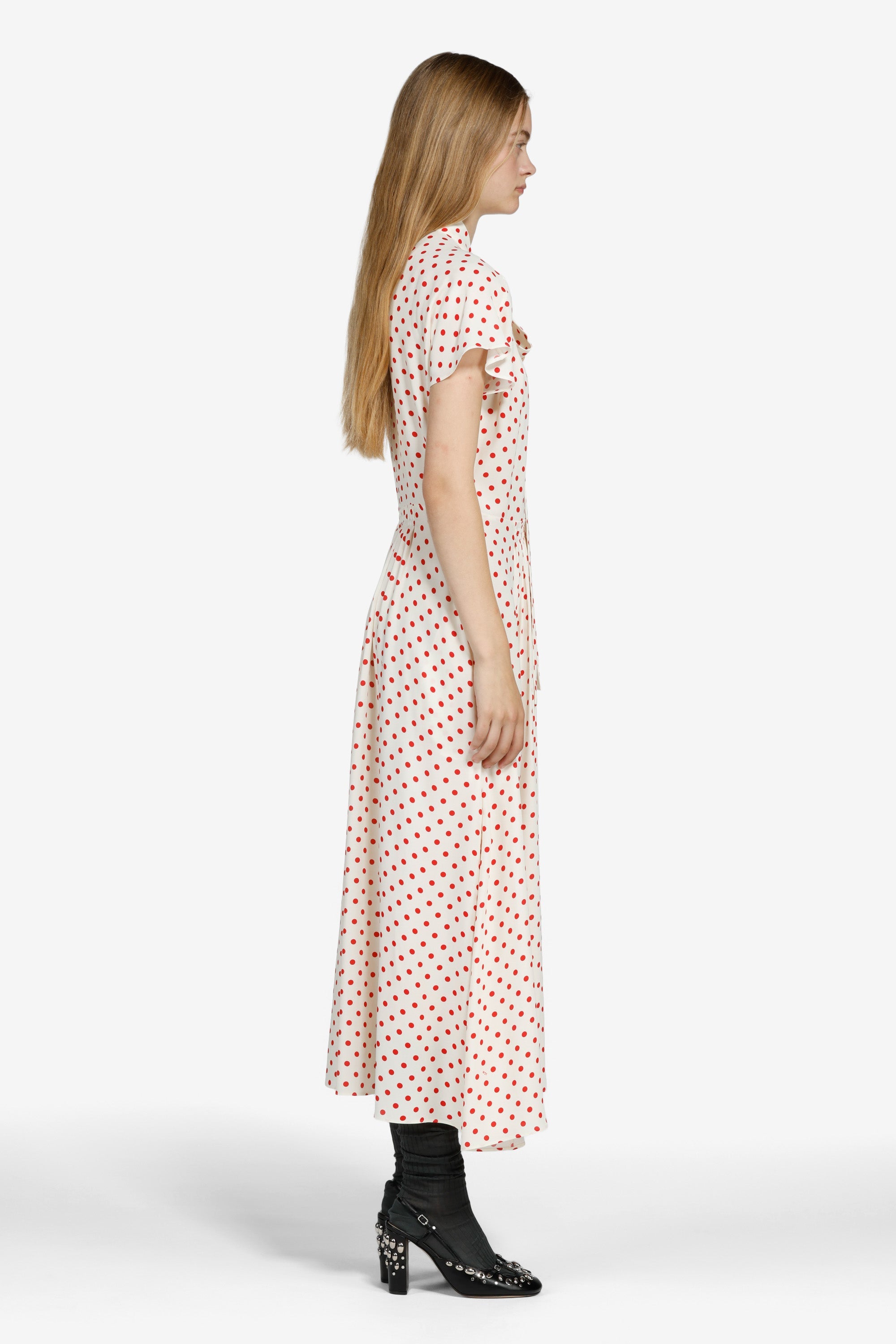 Polka dot maxi dress