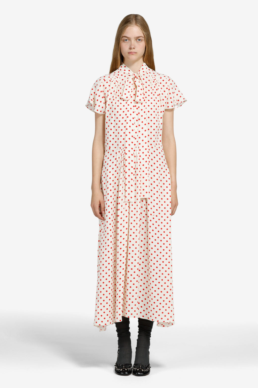 Polka dot maxi dress