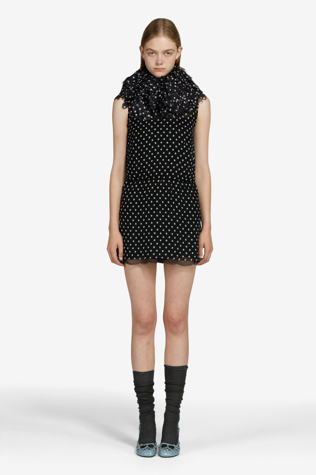 Polka dot mini dress