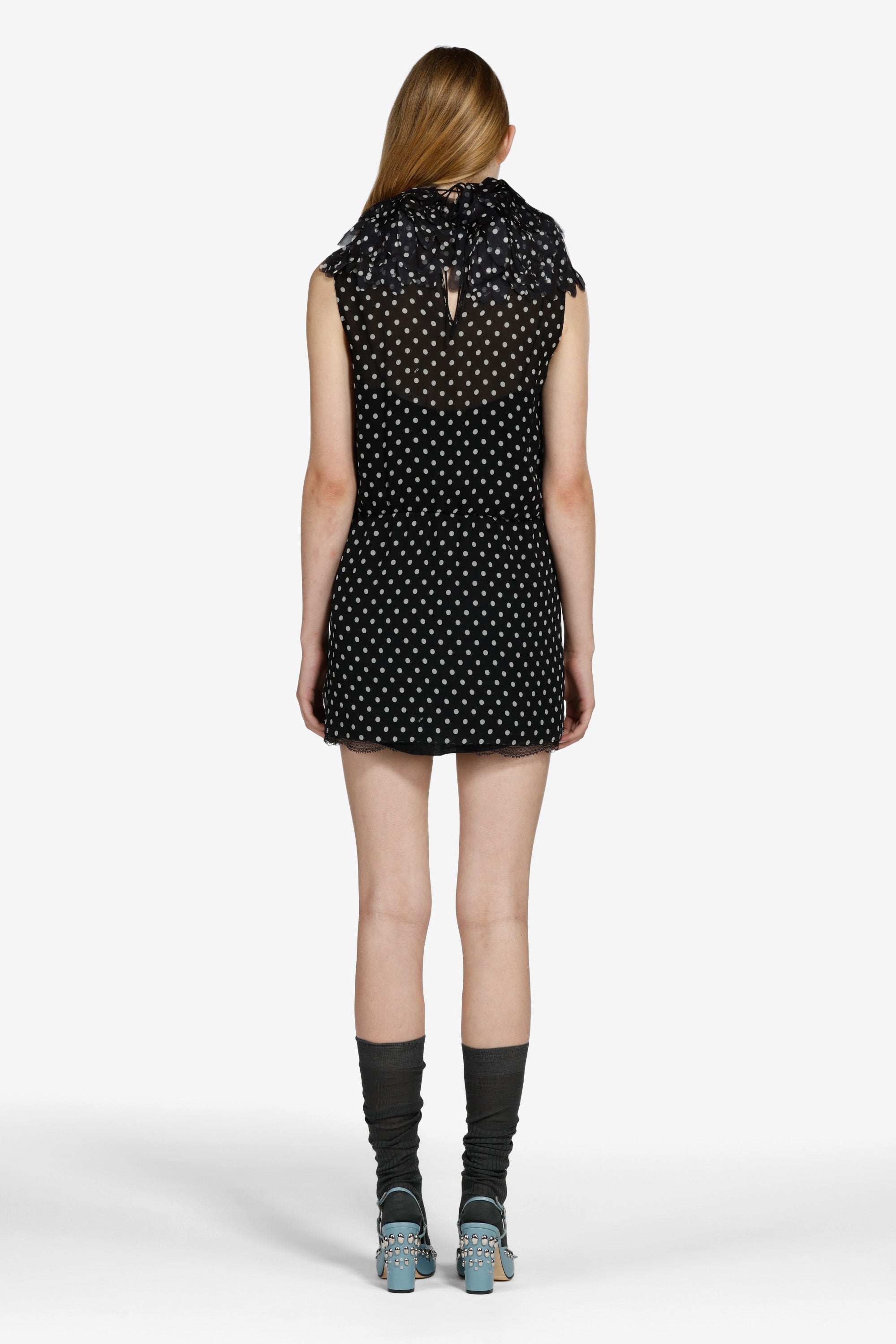 Polka dot mini dress