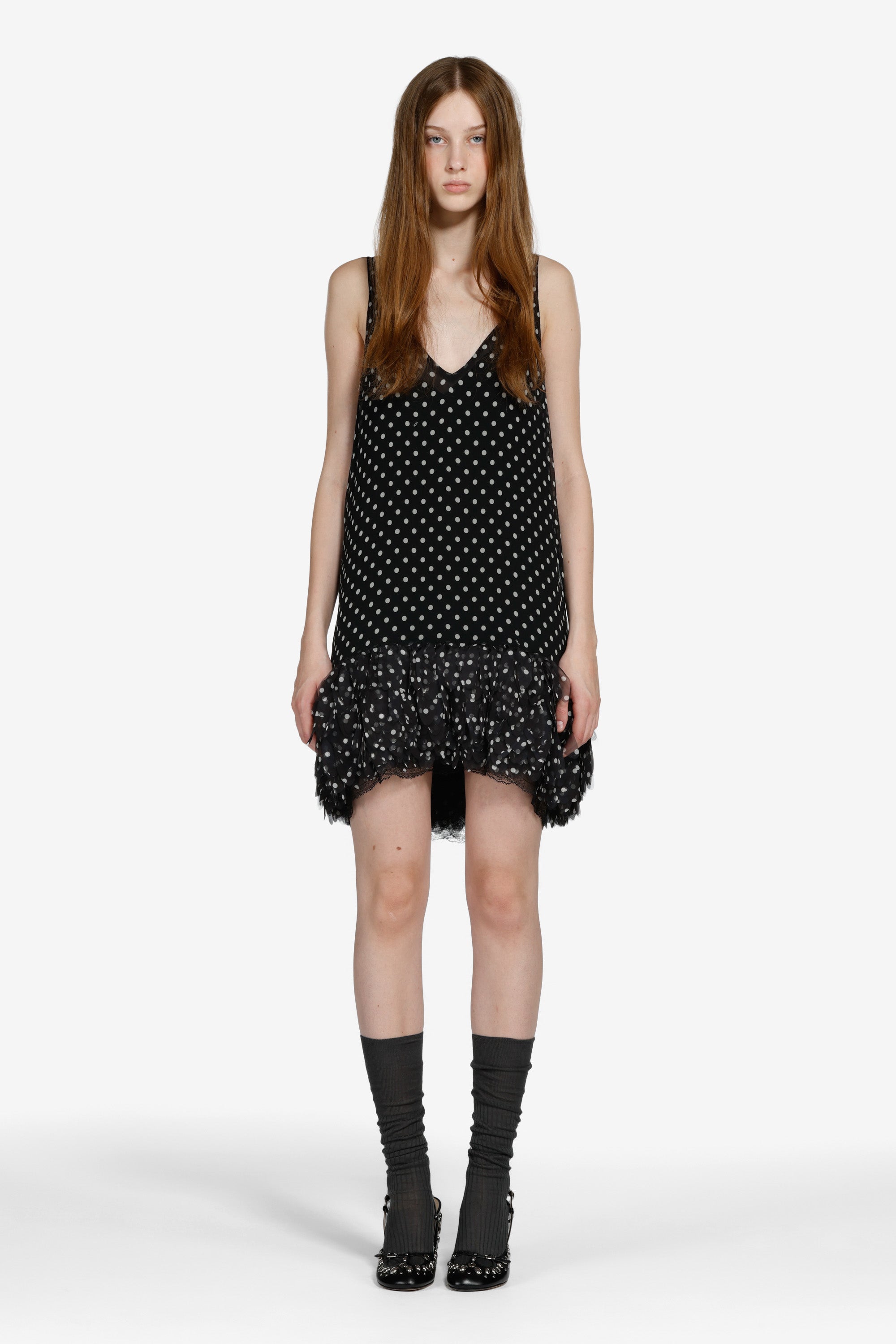 Polka dot mini dress