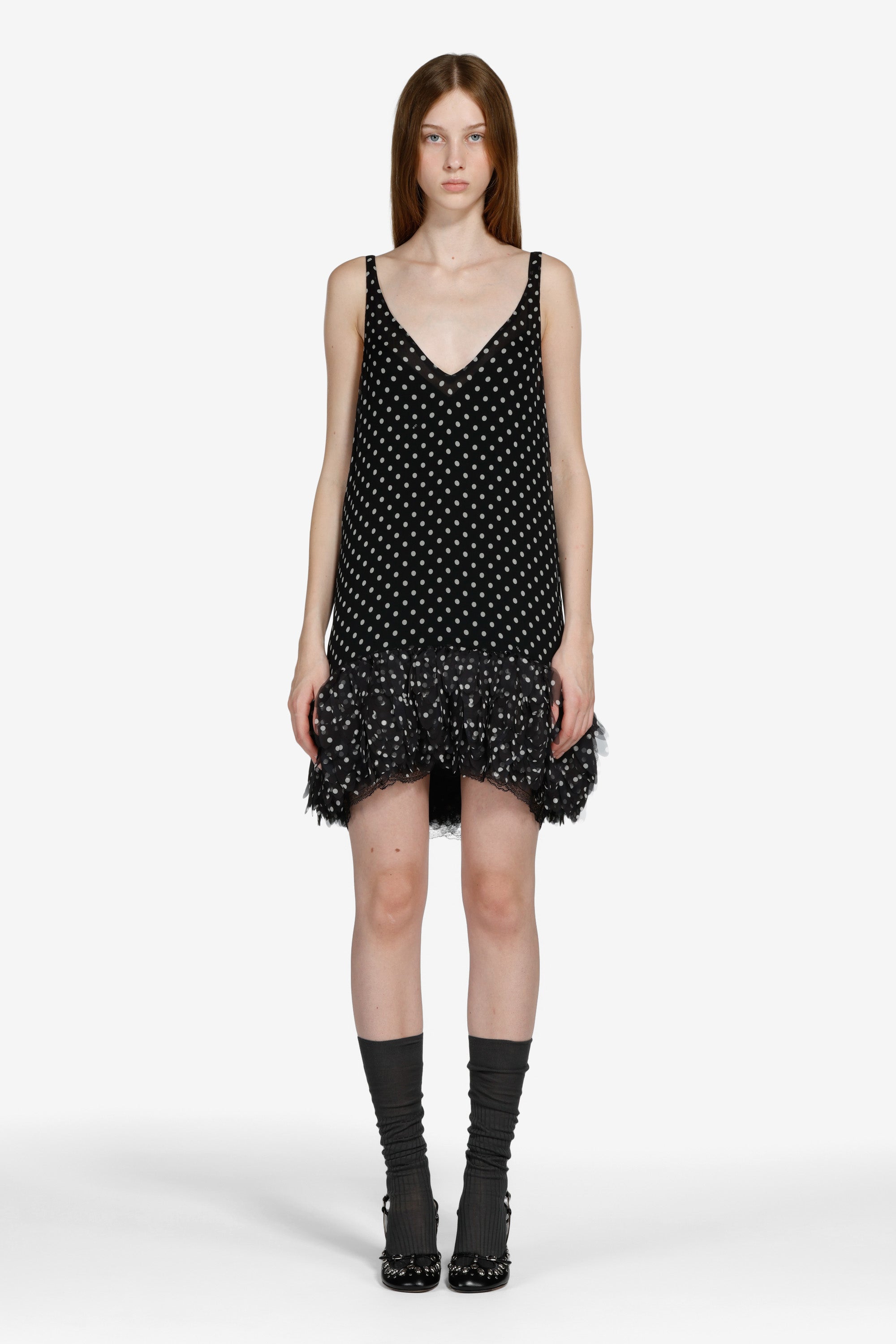 Polka dot mini dress