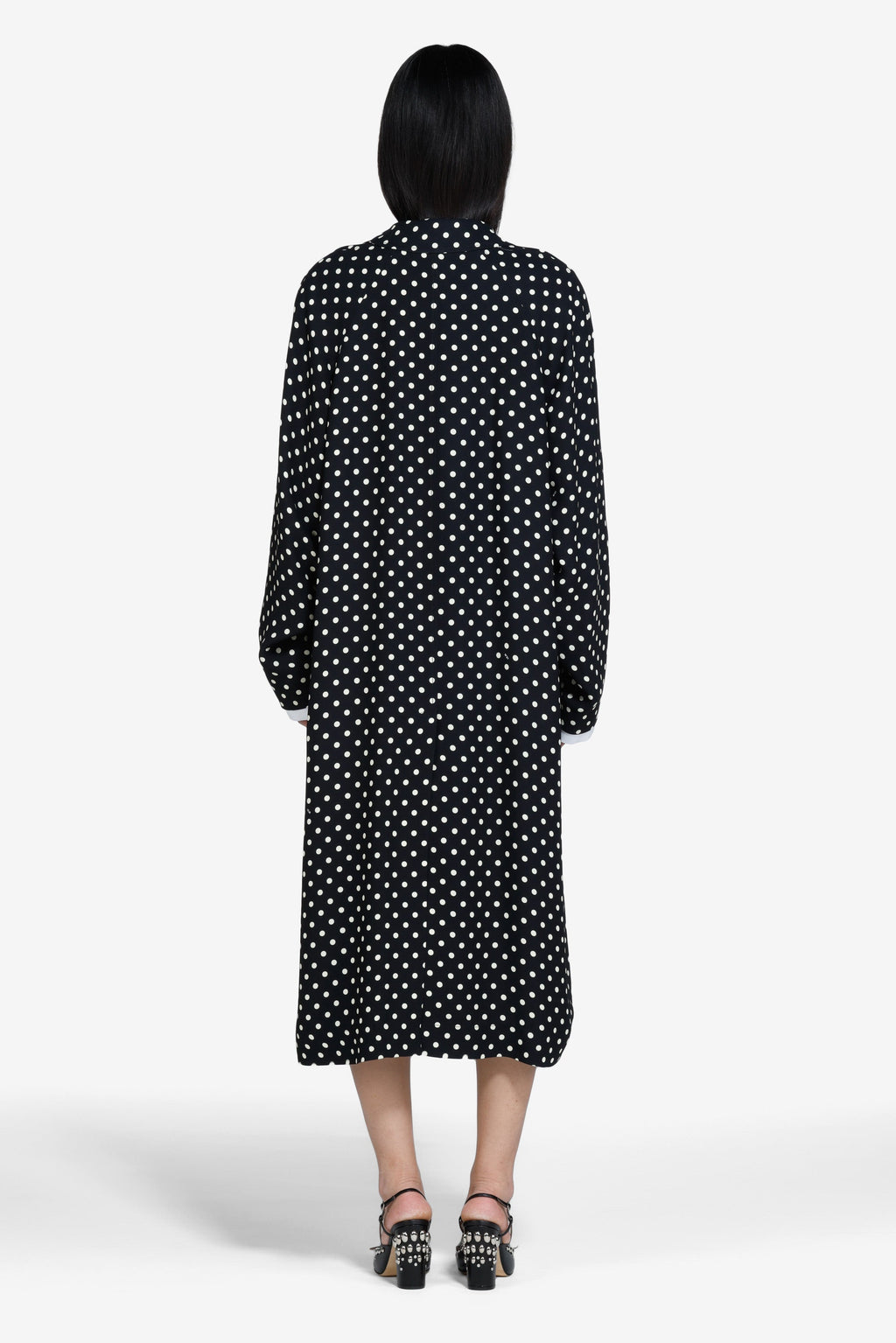Polka dot long coat